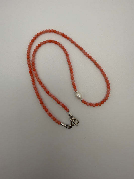 Coral and Pearl Necklace