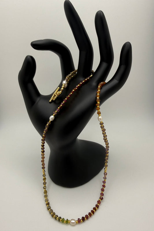 Sapphire and Pearl Necklace