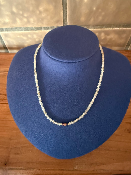 Citrine Necklace with Amethyst Accents