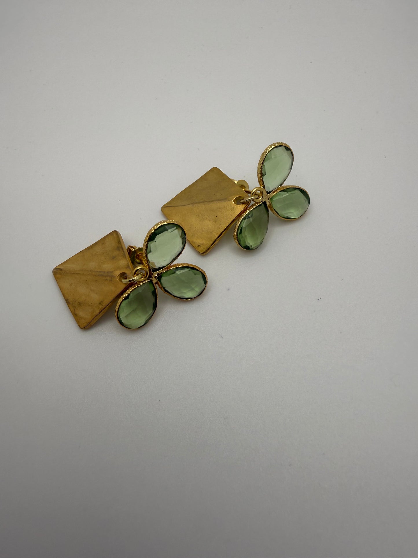 Green Amethyst Earrings