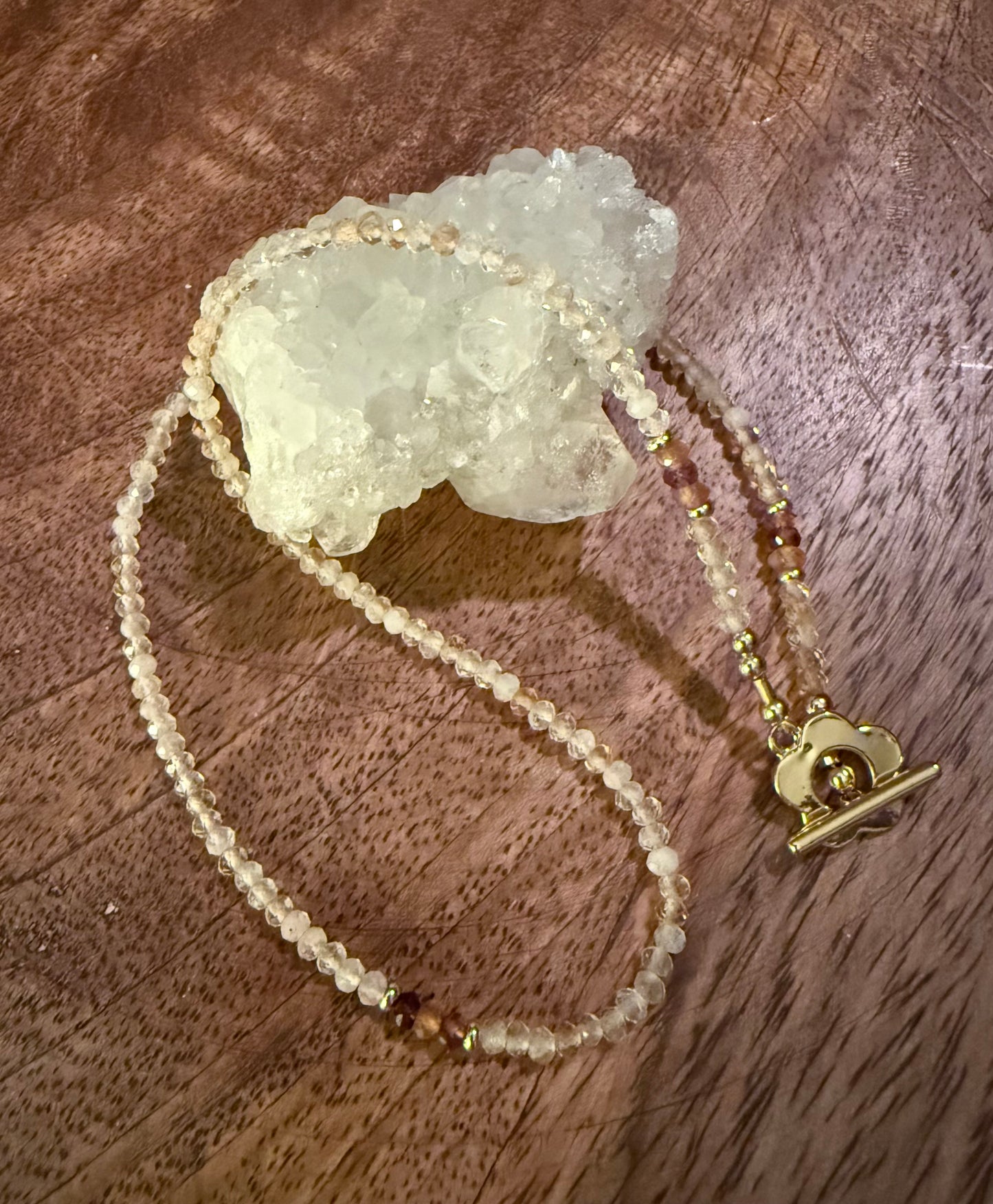 Citrine Necklace with Amethyst Accents