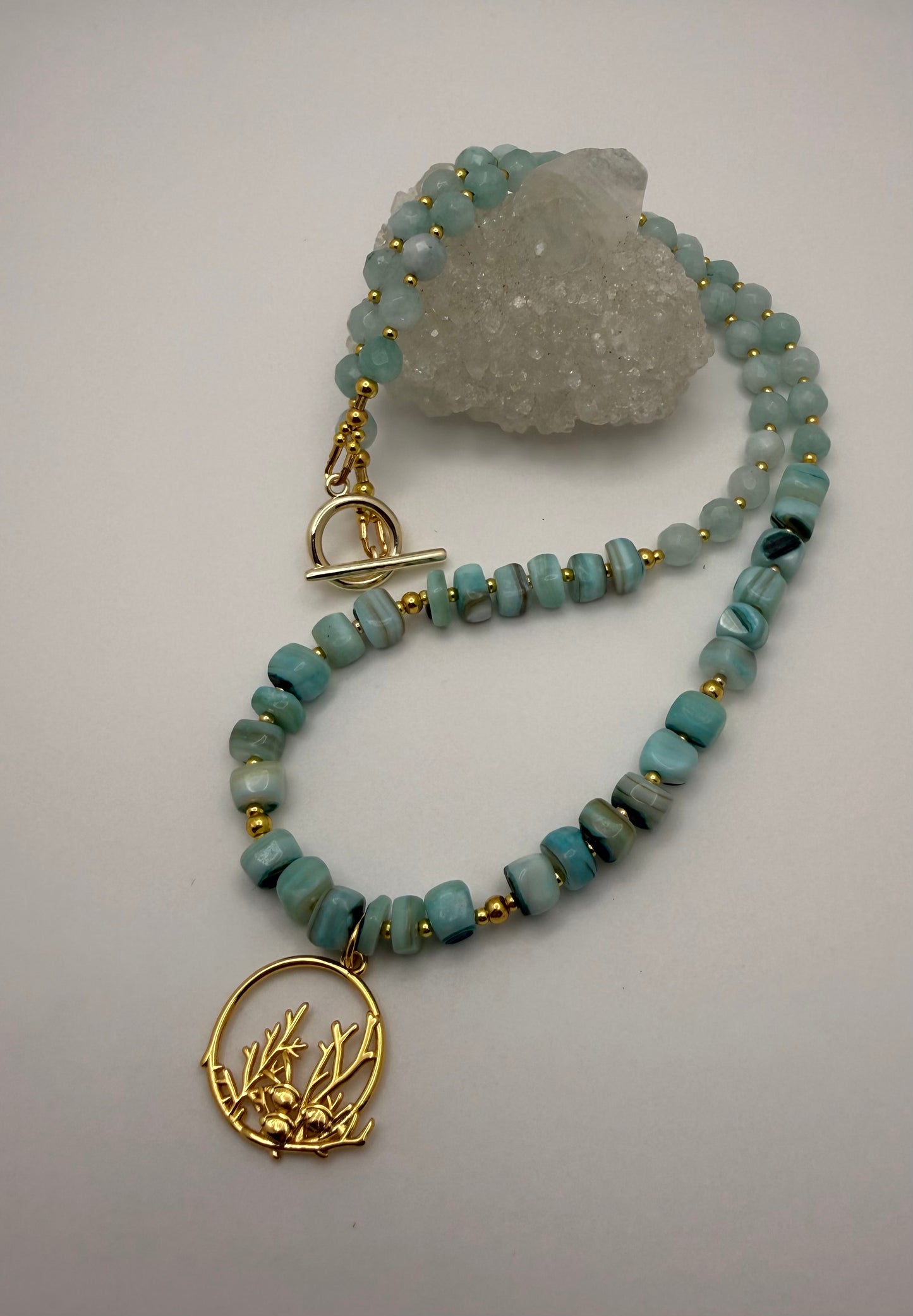 Blue and Gold Necklace
