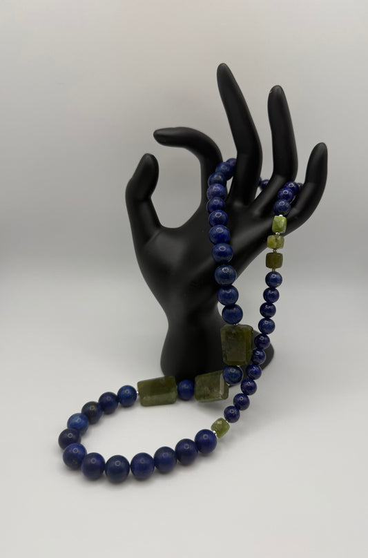 Lapis Lazuli and Garnet Necklace