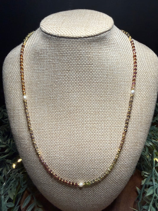Sapphire and Pearl Necklace