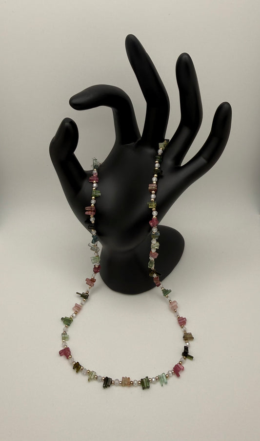 Tourmaline and Zircon Necklace