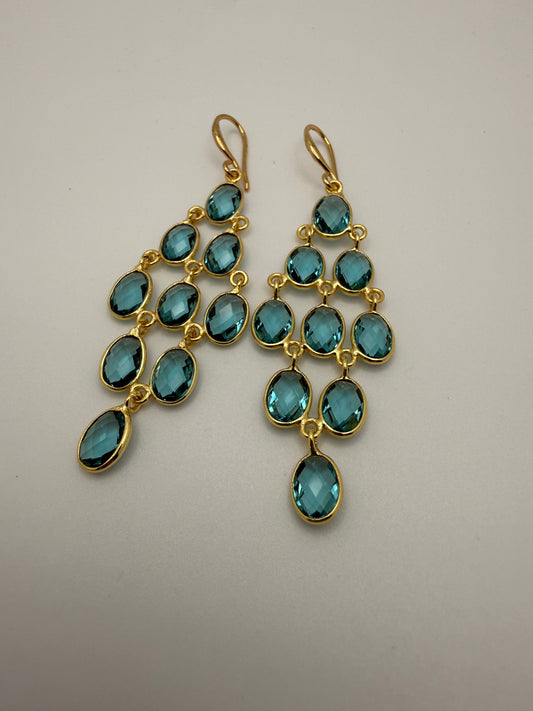 Swiss Blue Topaz Earrings