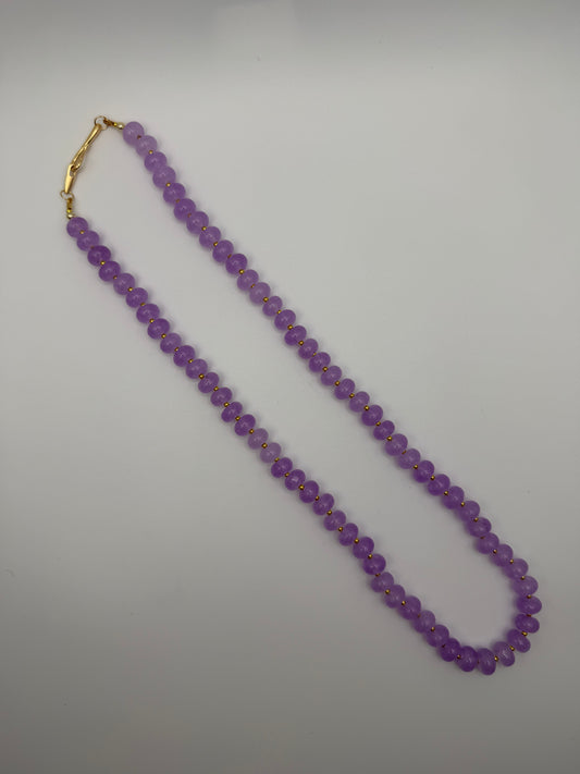 Lavender and Gold Necklace