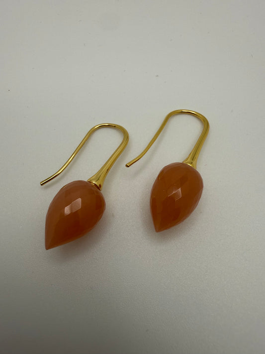 Peach Moonstone Earrings