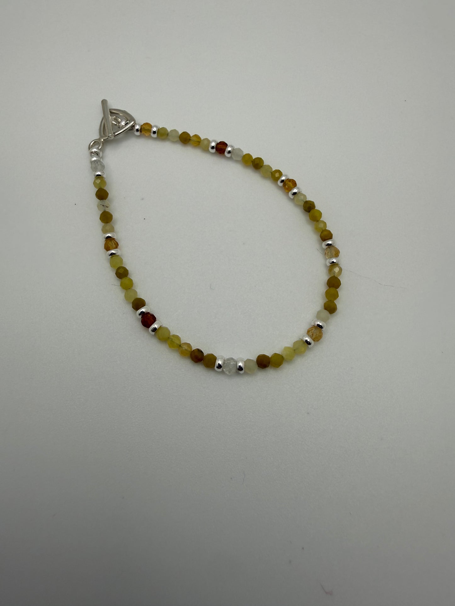 Yellow Opal and Citrine Bead Bracelet