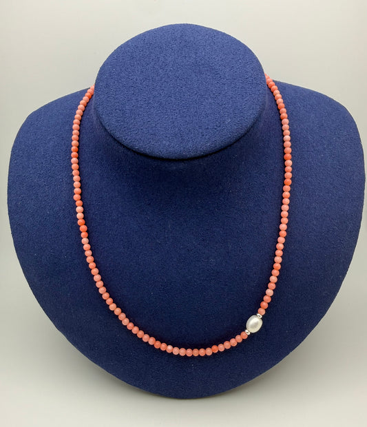 Coral and Pearl Necklace