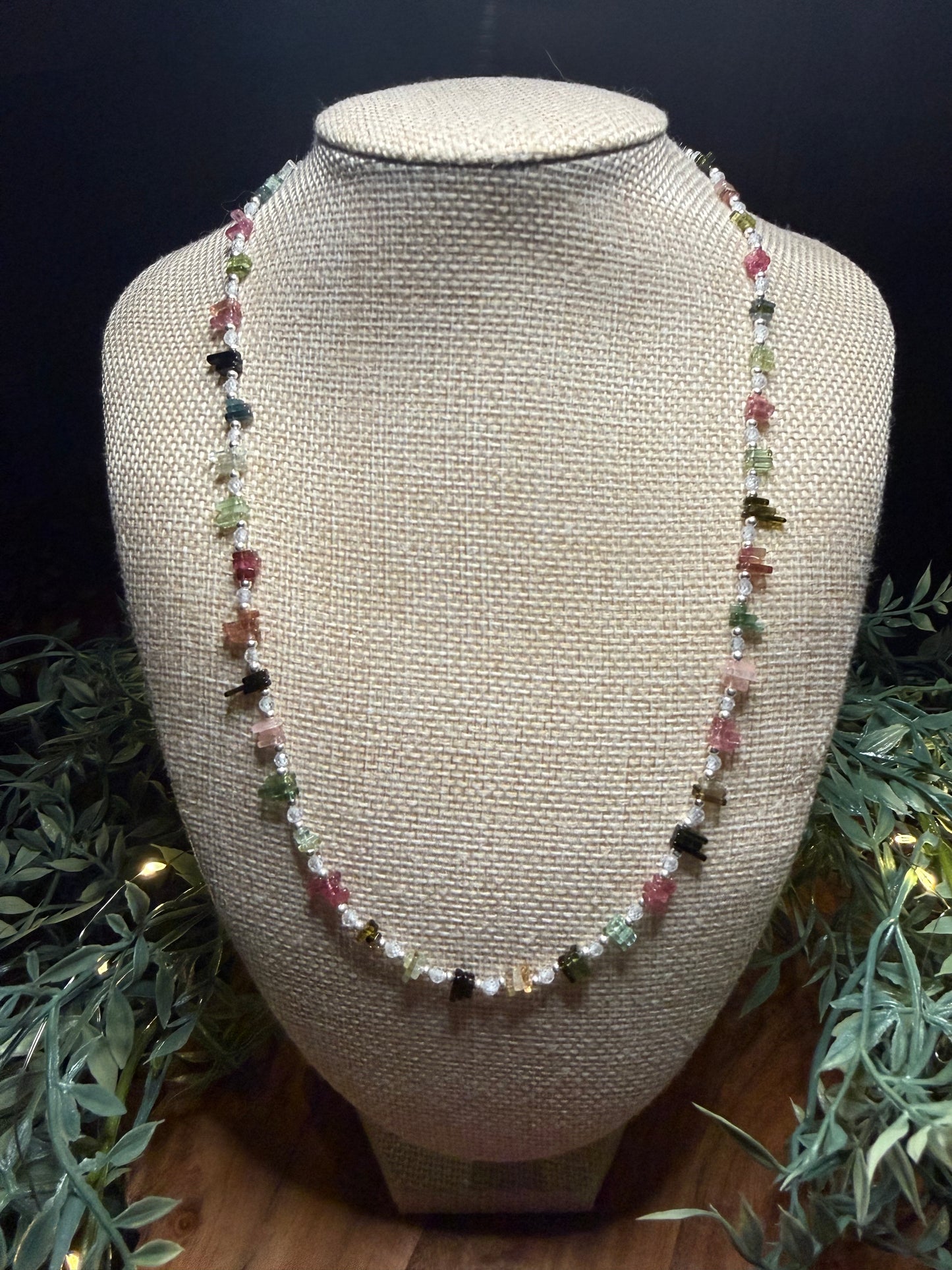 Tourmaline and Zircon Necklace