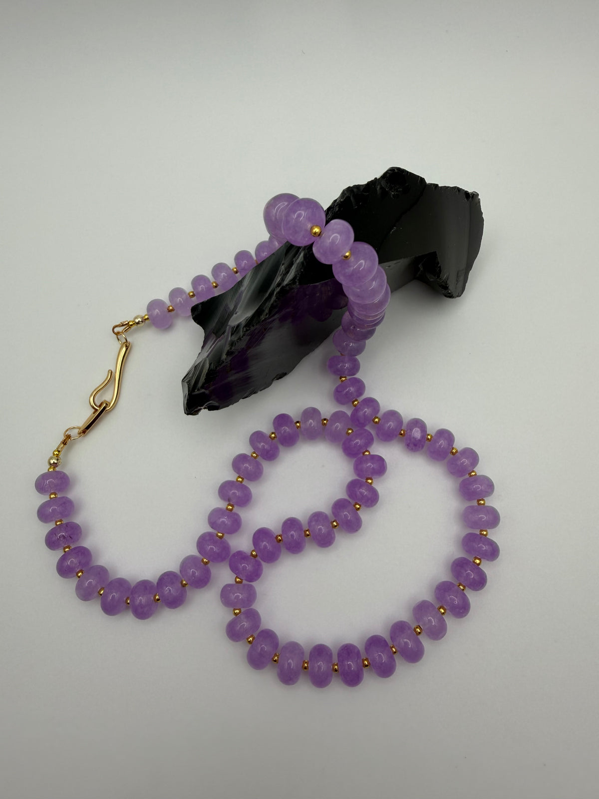 Lavender and Gold Necklace