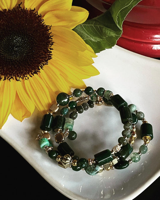 Green Boho Bracelet