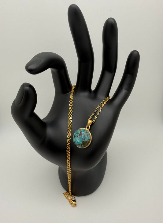Tibetan Turquoise Cabochon Necklace