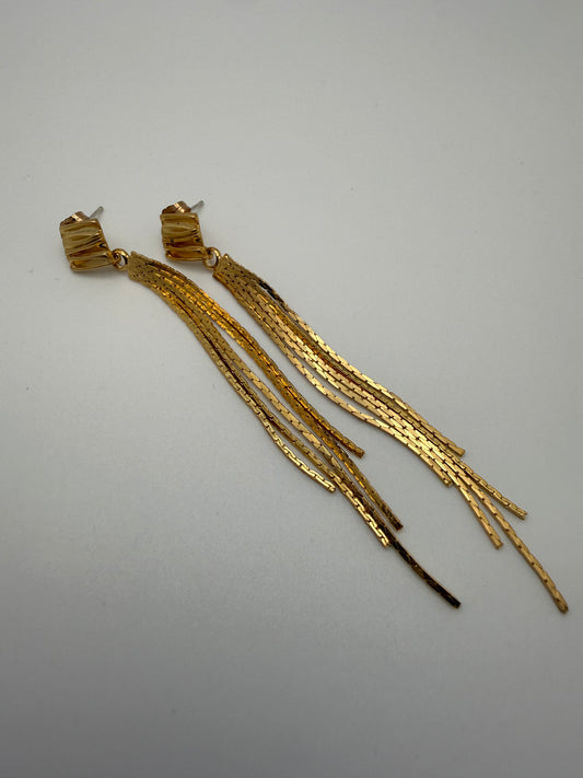 Gold Tassel Earrings