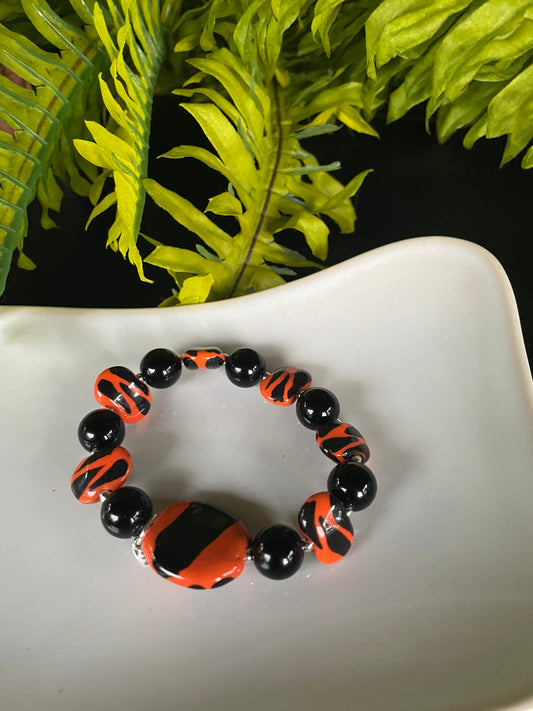 Orange and Black Bracelet